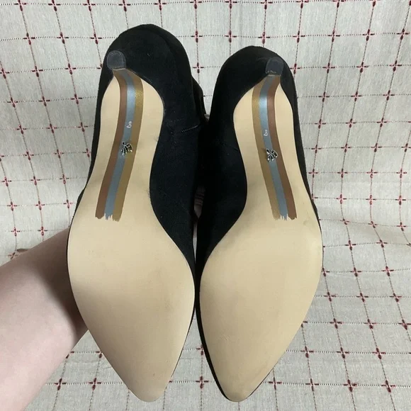 Sam Edelman “Kristie” Black Faux Suede Over the Knee Boots Low Heel PreLoved 8 - Picture 6 of 7